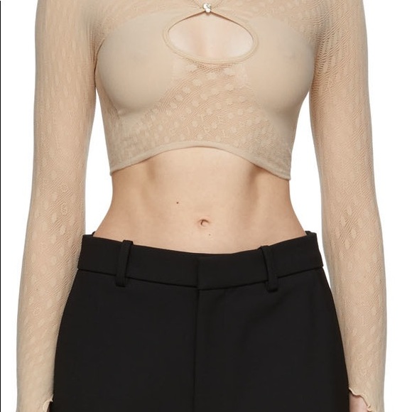 Poster Girl Taupe Semi-Sheer Mira top - Picture 3 of 4